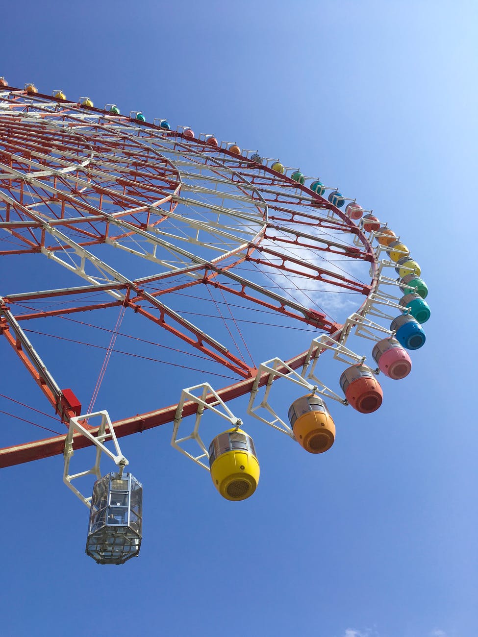 ferris wheel low angle photography